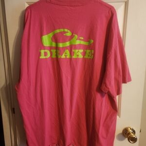 Drake Vibrant Pink Tee with Neon Green Logo